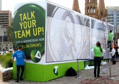 Telstra/AFL Talk your Team Up Installation Federation Square